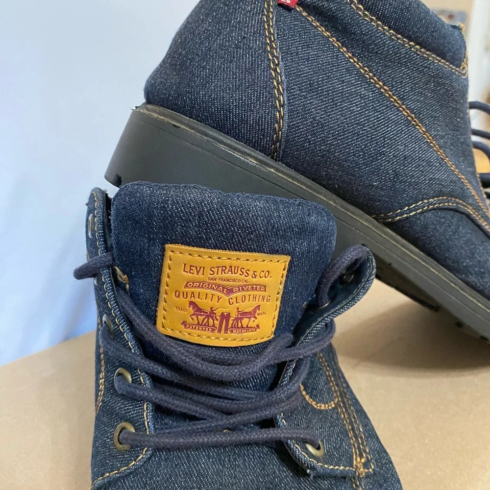 Levi's Men's Denim Chukka Boots - Dark Blue